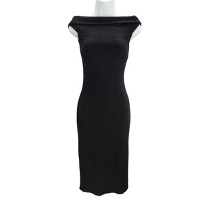 Ted Baker London Vindy Metallic Knit Dress Black US 2